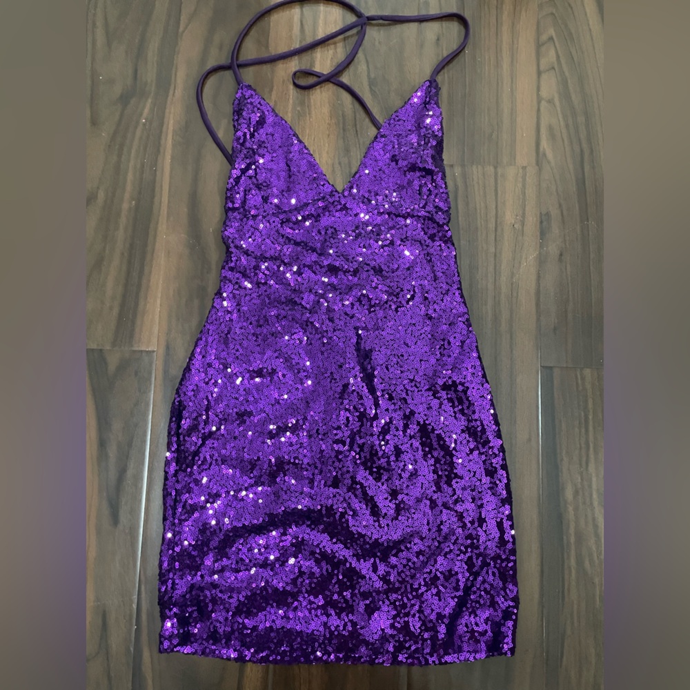 Lucy in the Sky Violet Sequin Dress
